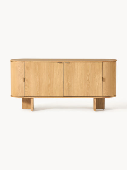 Westwing Collection Holz-Sideboard Zumi mit abgerundeten Ecken Kostenlose Rückgabe