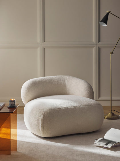 Westwing Collection Loungesessel Alba aus Teddyfell Letzte 3 Tage