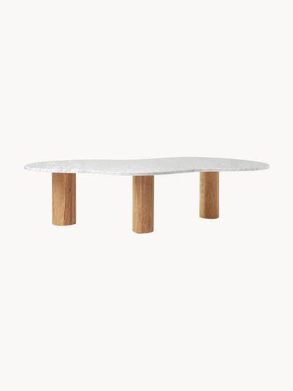 Westwing Collection Marmor-Couchtisch Naruto in organischer Form