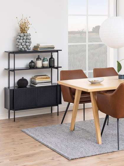 Westwing Collection Regal Angus mit Schiebetüren Vierteljährliche Förderung