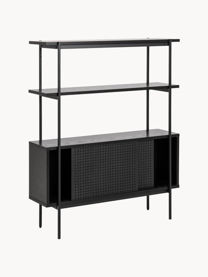 Westwing Collection Regal Angus mit Schiebetüren Vierteljährliche Förderung