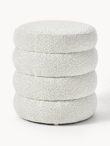 Westwing Collection Bouclé-Polsterhocker Alto