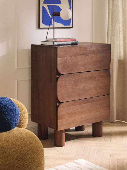 Westwing Collection Kommode Cadi aus Eichenholz Clearance-Verkauf