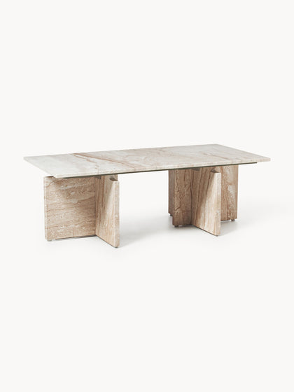 Westwing Collection Couchtisch Marisa aus Travertin