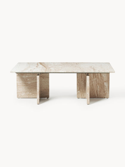 Westwing Collection Couchtisch Marisa aus Travertin Angebote