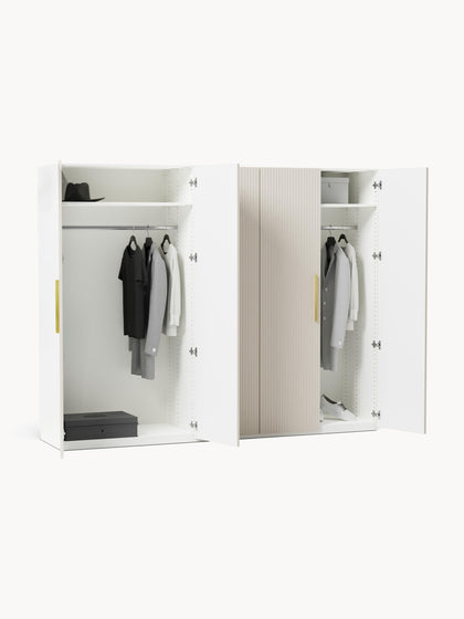 Westwing Collection Modularer Drehtürenschrank Simone 250 cm Breite mehrere Varianten Hotsell