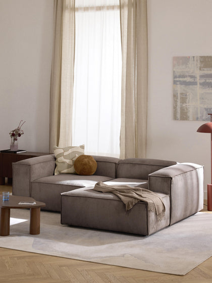 Westwing Collection Modulares Ecksofa Lennon aus Cord Fabrikverkauf