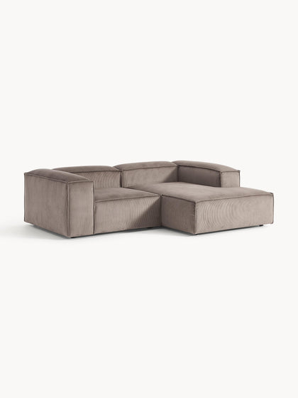 Westwing Collection Modulares Ecksofa Lennon aus Cord Fabrikverkauf