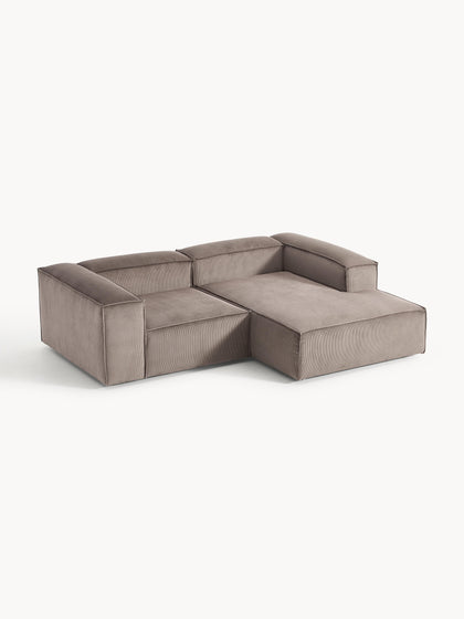 Westwing Collection Modulares Ecksofa Lennon aus Cord Fabrikverkauf