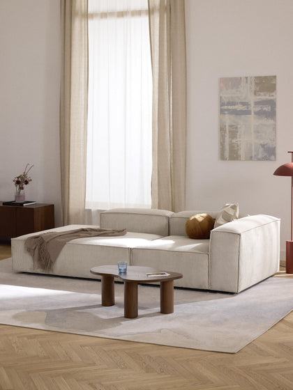 Westwing Collection Modulare Ottomane Lennon aus Cord Kostenloser Versand