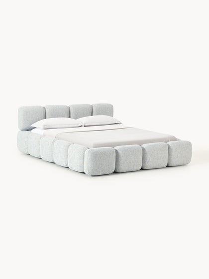 Westwing Collection Polsterbett Tayla aus Bouclé