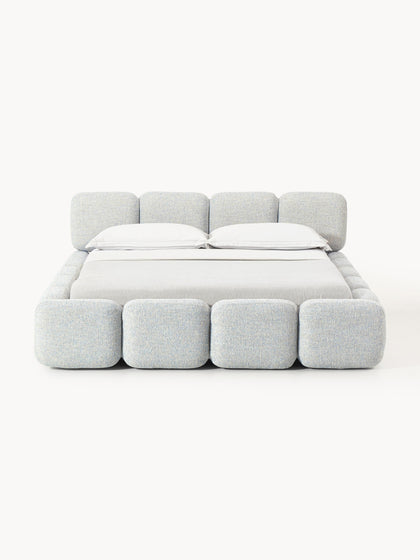 Westwing Collection Polsterbett Tayla aus Bouclé Begrenztes Angebot