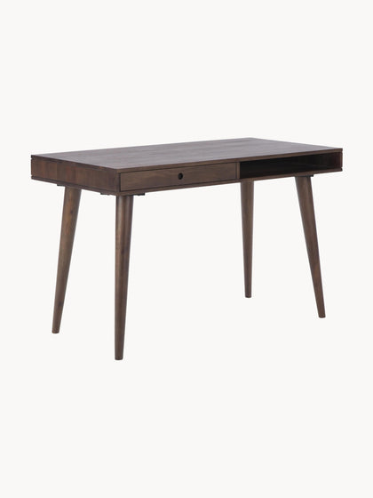 Westwing Collection Schreibtisch Tova aus Massivholz mit Schublade