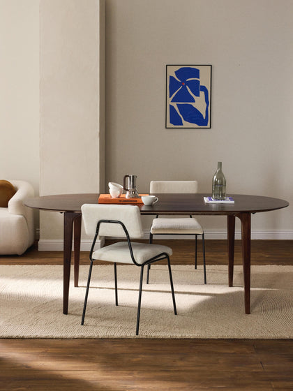 Westwing Collection Ovaler Esstisch Archie aus Mangoholz 200 x 100 cm Saisonschlussverkauf