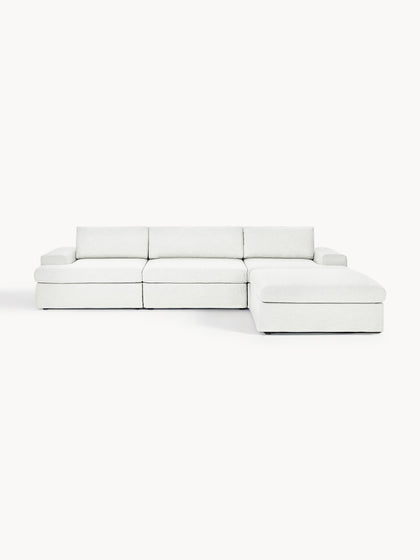 Westwing Collection Modulares Sofa Russell (4-Sitzer) mit Hocker (links/rechts)