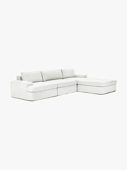 Westwing Collection Modulares Sofa Russell (4-Sitzer) mit Hocker (links/rechts) Vatertagsangebot