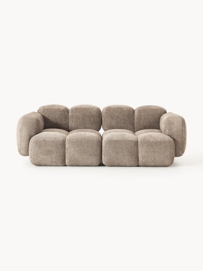 Westwing Collection Modulares Sofa Tayla (3-Sitzer) aus Teddy-Bouclé