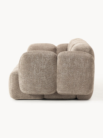 Westwing Collection Modulares Sofa Tayla (3-Sitzer) aus Teddy-Bouclé Lagerräumung