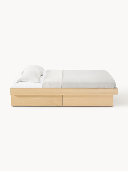 Westwing Collection Holzbett Sato mit Schubladen Top Angebot