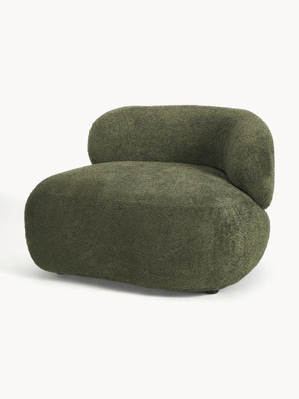 Westwing Collection Loungesessel Alba aus Teddy-Bouclé