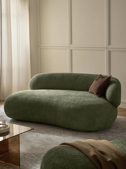 Westwing Collection Sofa Alba (2-Sitzer) aus Teddy-Bouclé Blitzangebot
