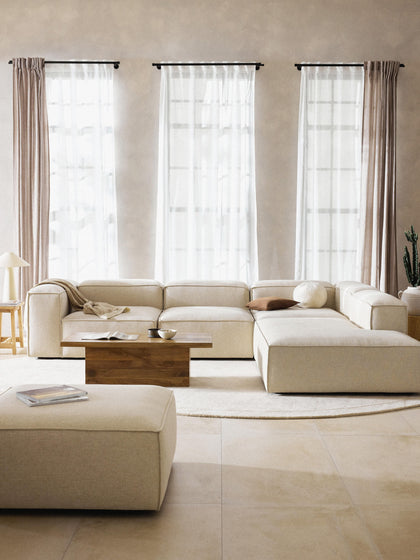 Westwing Collection Modulares XL-Ecksofa Lennon aus Leinen-Mix Neuheiten