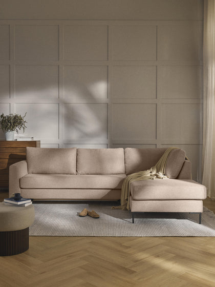 Westwing Collection Schlafsofa Luna (3-Sitzer) mit Matratze Super Sparpreis