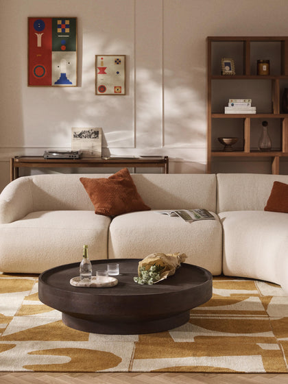 Westwing Collection Runder XL Couchtisch Benno aus Mangoholz Letzte 3 Tage