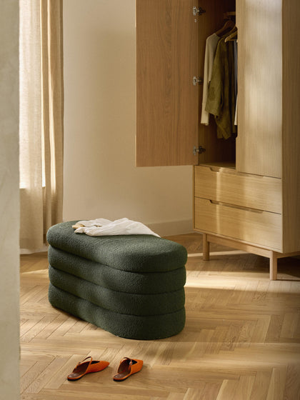 Westwing Collection Bouclé-Polsterbank Alto mit Stauraum Zeitbegrenzte Promotion