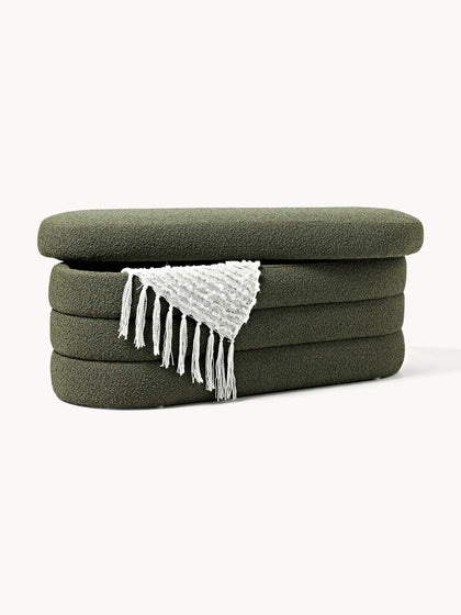 Westwing Collection Bouclé-Polsterbank Alto mit Stauraum Zeitbegrenzte Promotion