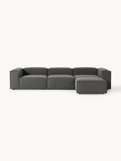 Westwing Collection Modulares Sofa Lennon (4-Sitzer) mit Hocker (links/rechts)
