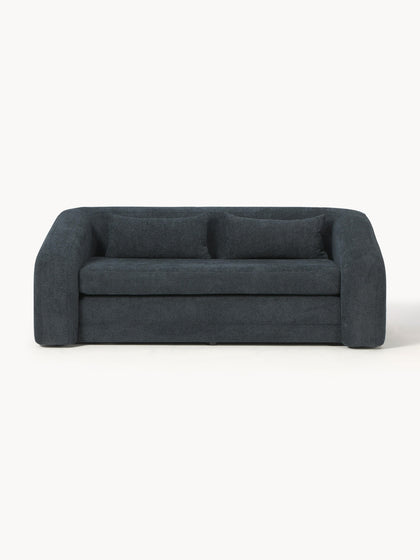 Westwing Collection Schlafsofa Eliot (2-Sitzer) aus Teddy-Bouclé