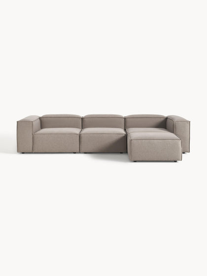 Westwing Collection Modulares Sofa Lennon (4-Sitzer) mit Hocker (links/rechts)