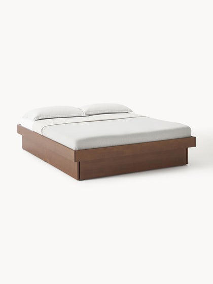 Westwing Collection Holzbett Sato mit Schubladen