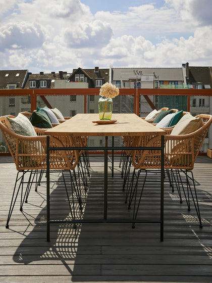 Westwing Collection Polyrattan-Armlehnstühle Costa 2 Stück Auslauf