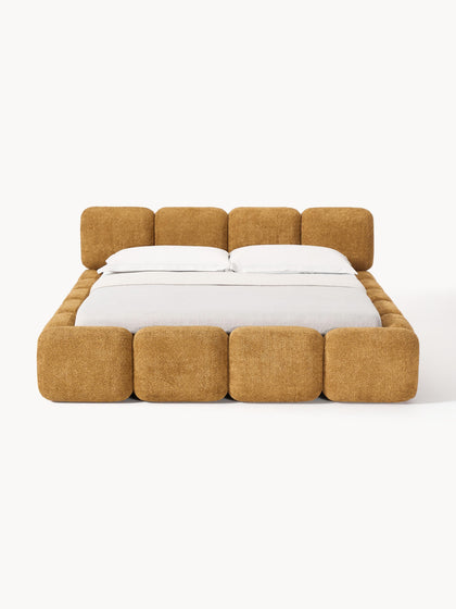 Westwing Collection Polsterbett Tayla aus Teddy-Bouclé im Angebot