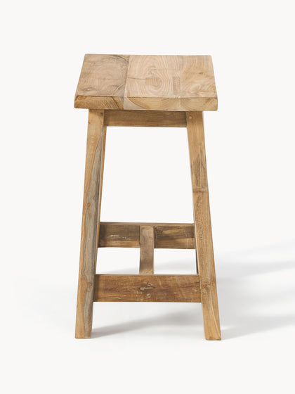 Westwing Collection Hocker Lawas aus Teakholz Schlussverkauf