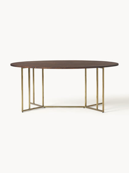 Westwing Collection Ovaler Esstisch Luca aus Mangoholz in verschiedenen Größen Günstiger Verkauf