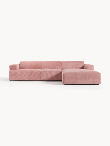 Westwing Collection Cord-Ecksofa Melva (4-Sitzer)
