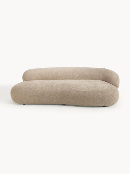 Westwing Collection Sofa Alba (3-Sitzer) aus Teddy-Bouclé