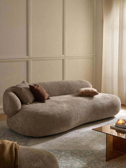 Westwing Collection Sofa Alba (3-Sitzer) aus Teddy-Bouclé Sonderangebot