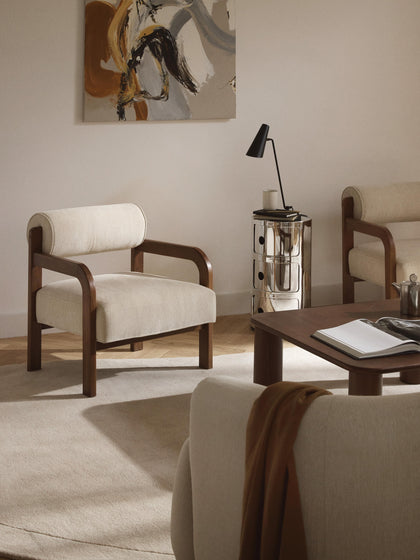 Westwing Collection Loungesessel Raymond aus Eschenholz Saisonschlussverkauf