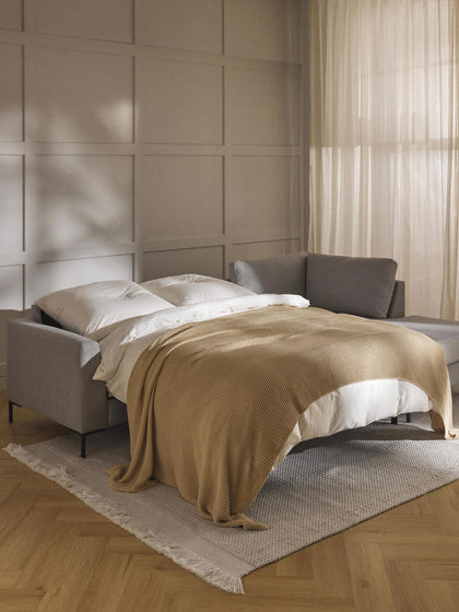 Westwing Collection Schlafsofa Luna (3-Sitzer) mit Matratze Jubiläumsangebot