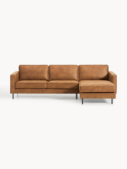 Westwing Collection Ecksofa Hunter aus recyceltem Leder