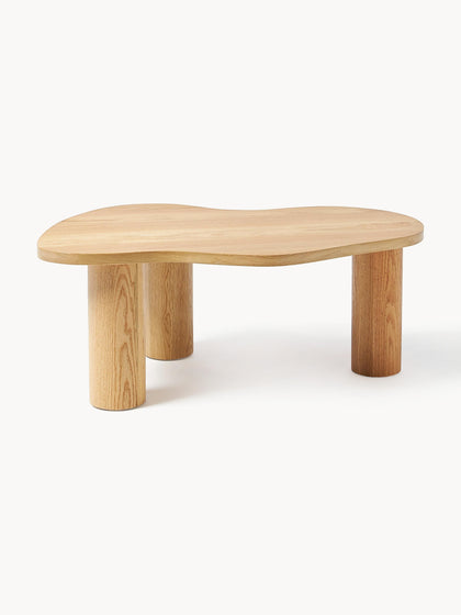 Westwing Collection Couchtisch Didi aus Eichenholz in organischer Form