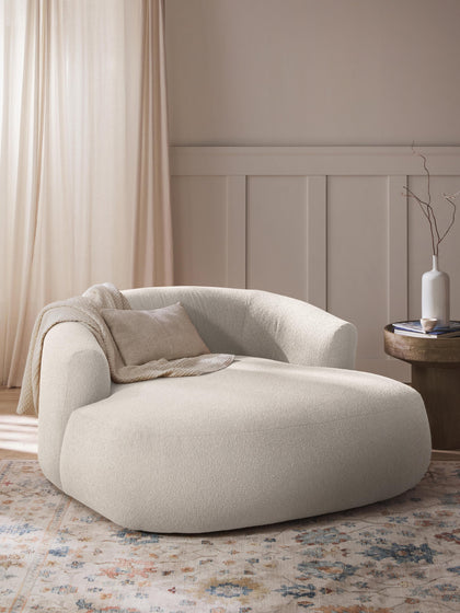 Westwing Collection XL Bouclé-Loungesessel Sofia Kauf eins, bekomm eins gratis