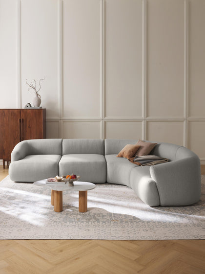 Westwing Collection Modulares Ecksofa Sofia (4-Sitzer) Neueste Stile