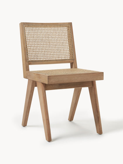 Westwing Collection Holzstuhl Sissi mit Wiener Geflecht