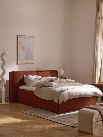 Westwing Collection Bouclé-Boxspringbett Lennon Bis zu 50% Rabatt
