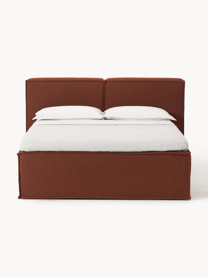 Westwing Collection Bouclé-Boxspringbett Lennon Bis zu 50% Rabatt